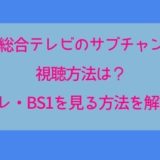 NHK総合テレビのサブチャンネル視聴方法は？Eテレ・BS1を見る方法を解説！